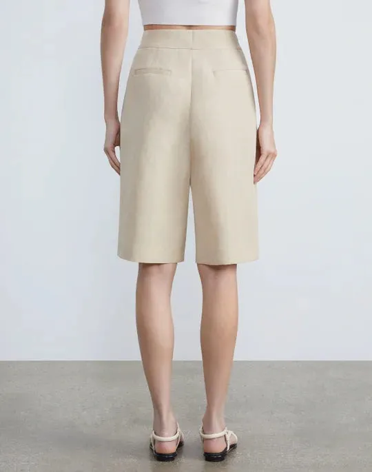 LAFAYETTE 148 Silk-Linen Chelsea Short