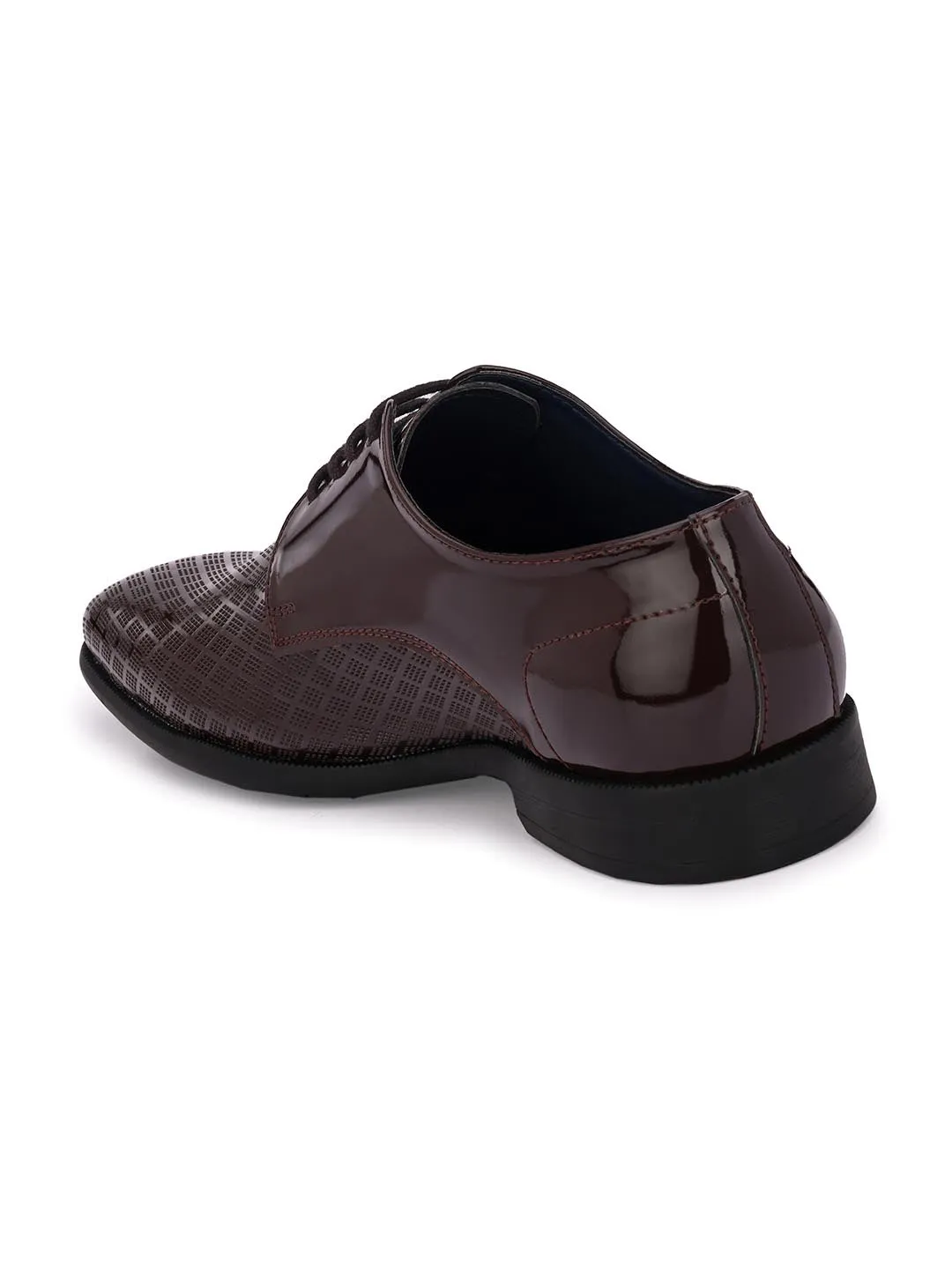 Alberto Torresi Brown Patent Synthetic formal Shoes