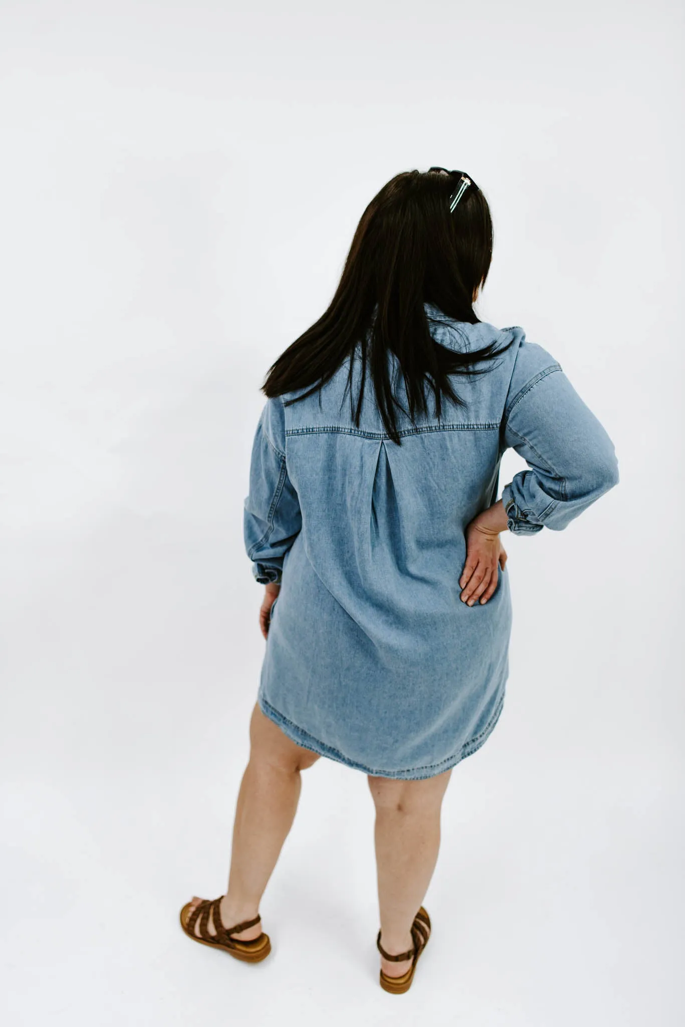 Always Game Denim Mini Shirt Dress