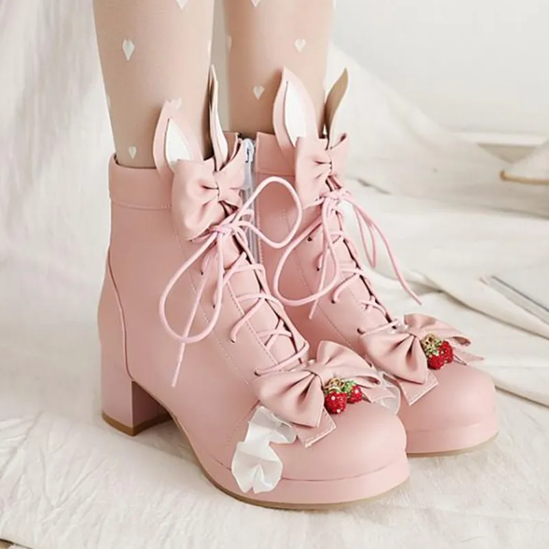 Bunny Lolita Strawberry Boots AD12698