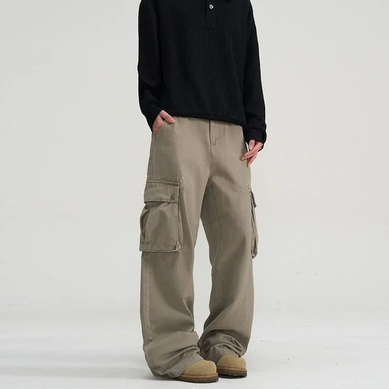 Buttoned Pockets Cargo Jeans