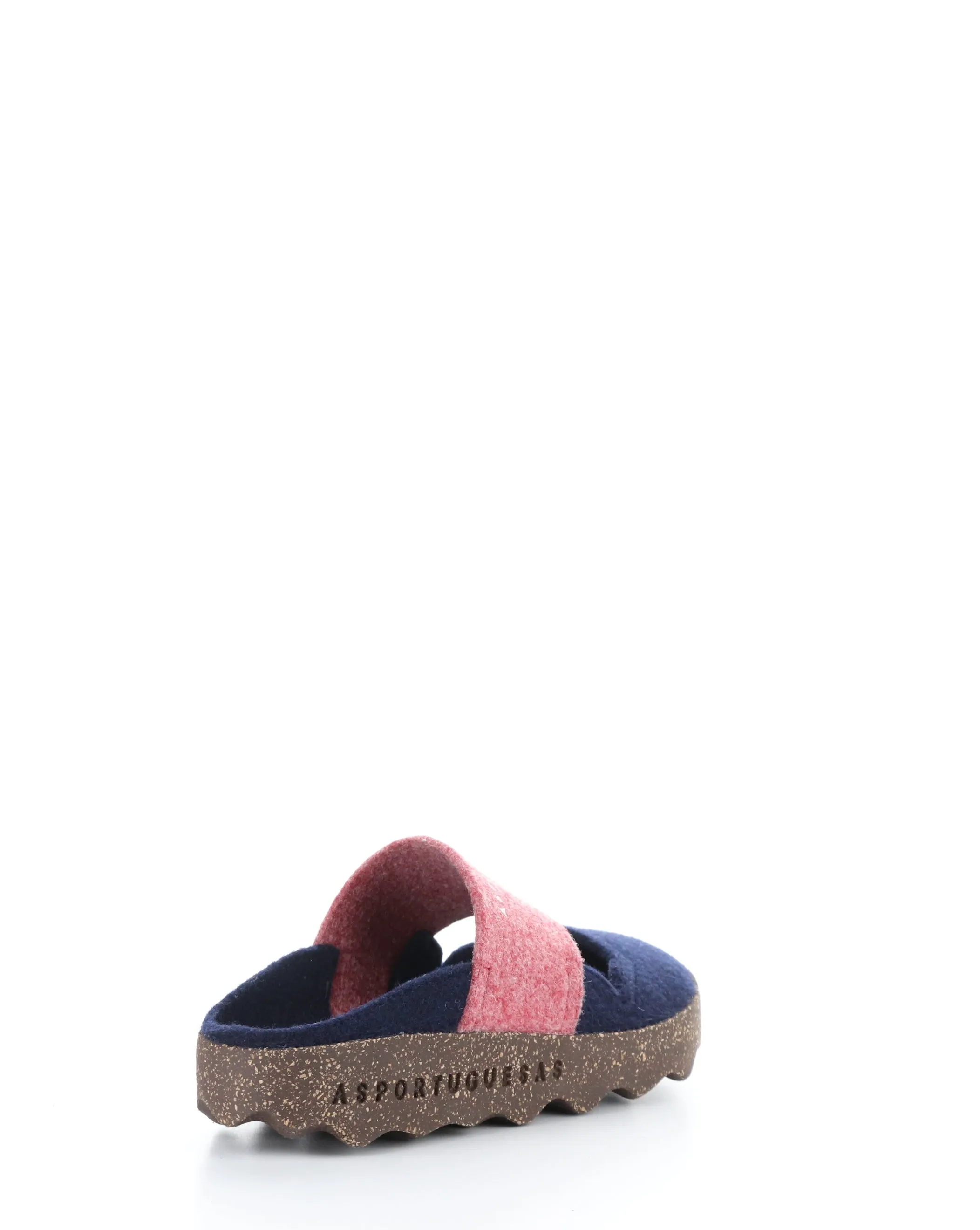 CANU185ASP 007 BLUE/RED Round Toe Mules