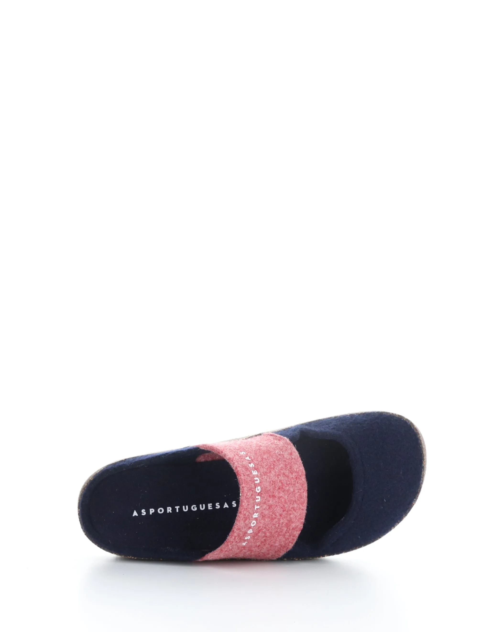 CANU185ASP 007 BLUE/RED Round Toe Mules