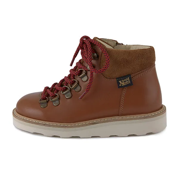 Eddie Ankle-High Hiking Kids Boot Chestnut Brown Leather