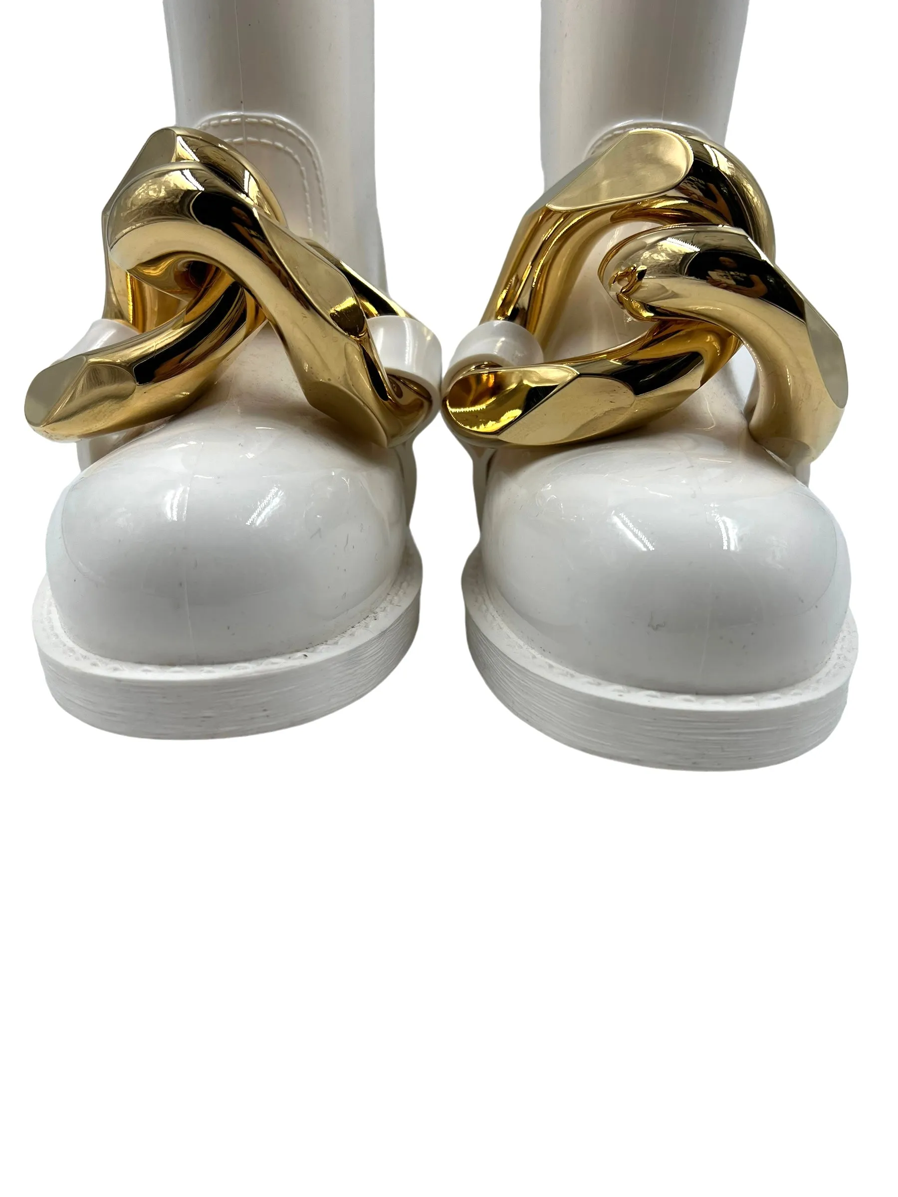 JW Anderson Size 39 White Chain Rain Booties