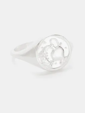 Kirstin Ash Aquarius Signet Ring - Sterling Silver