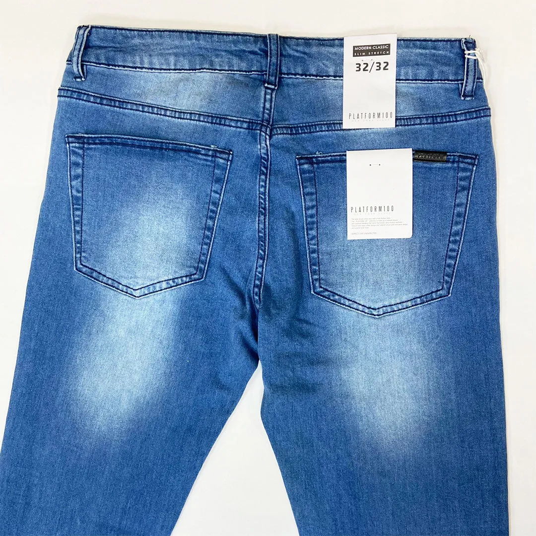 PLATFORM Washed Denim Jeans