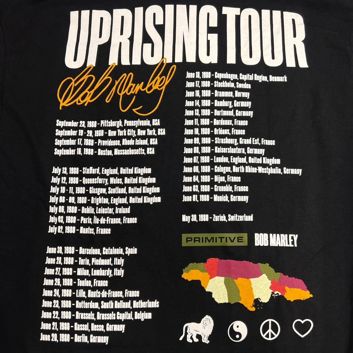 Primitive x Bob Marley Uprising T-Shirt