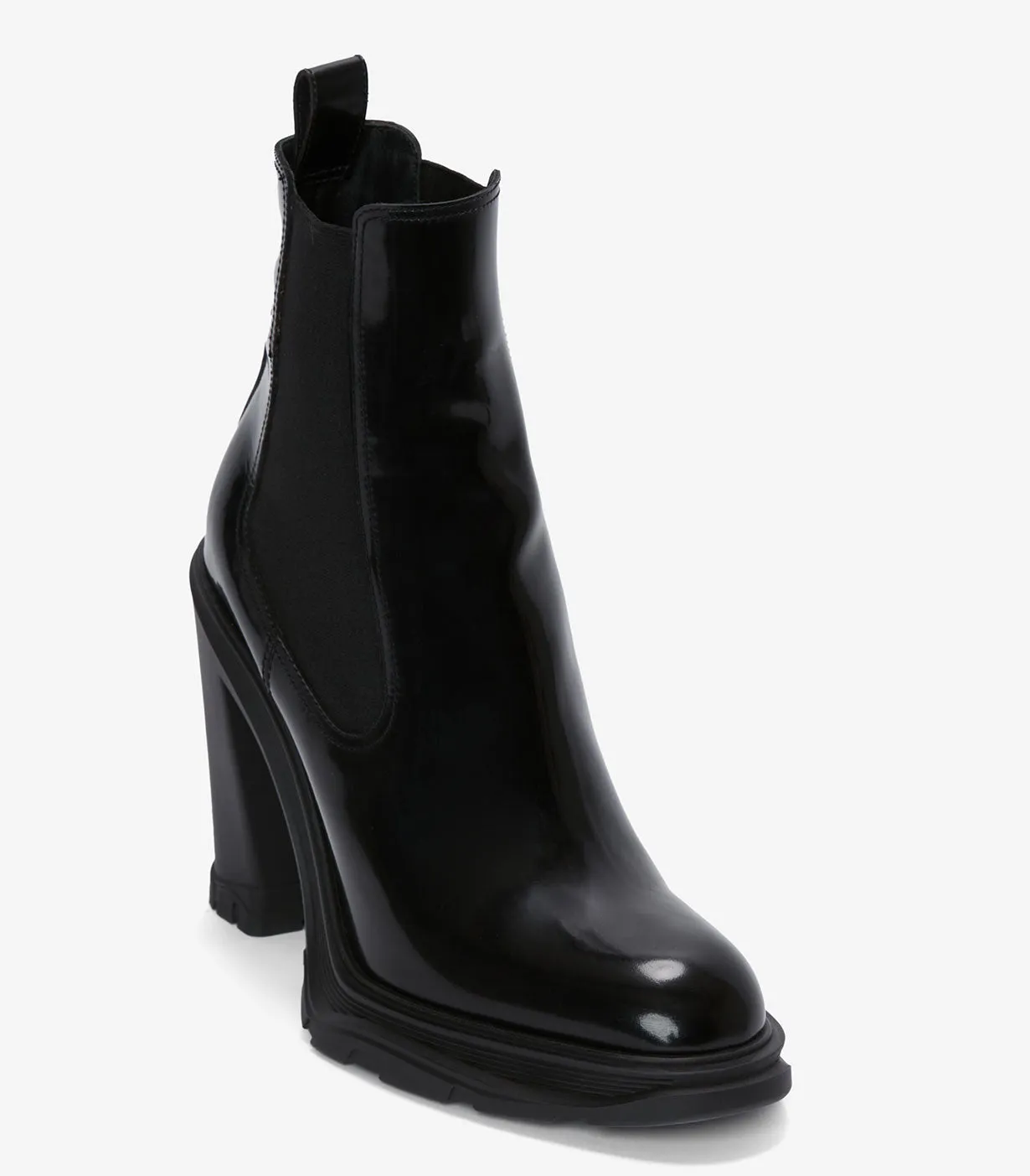 Tread Heel Chelsea Boots, Black