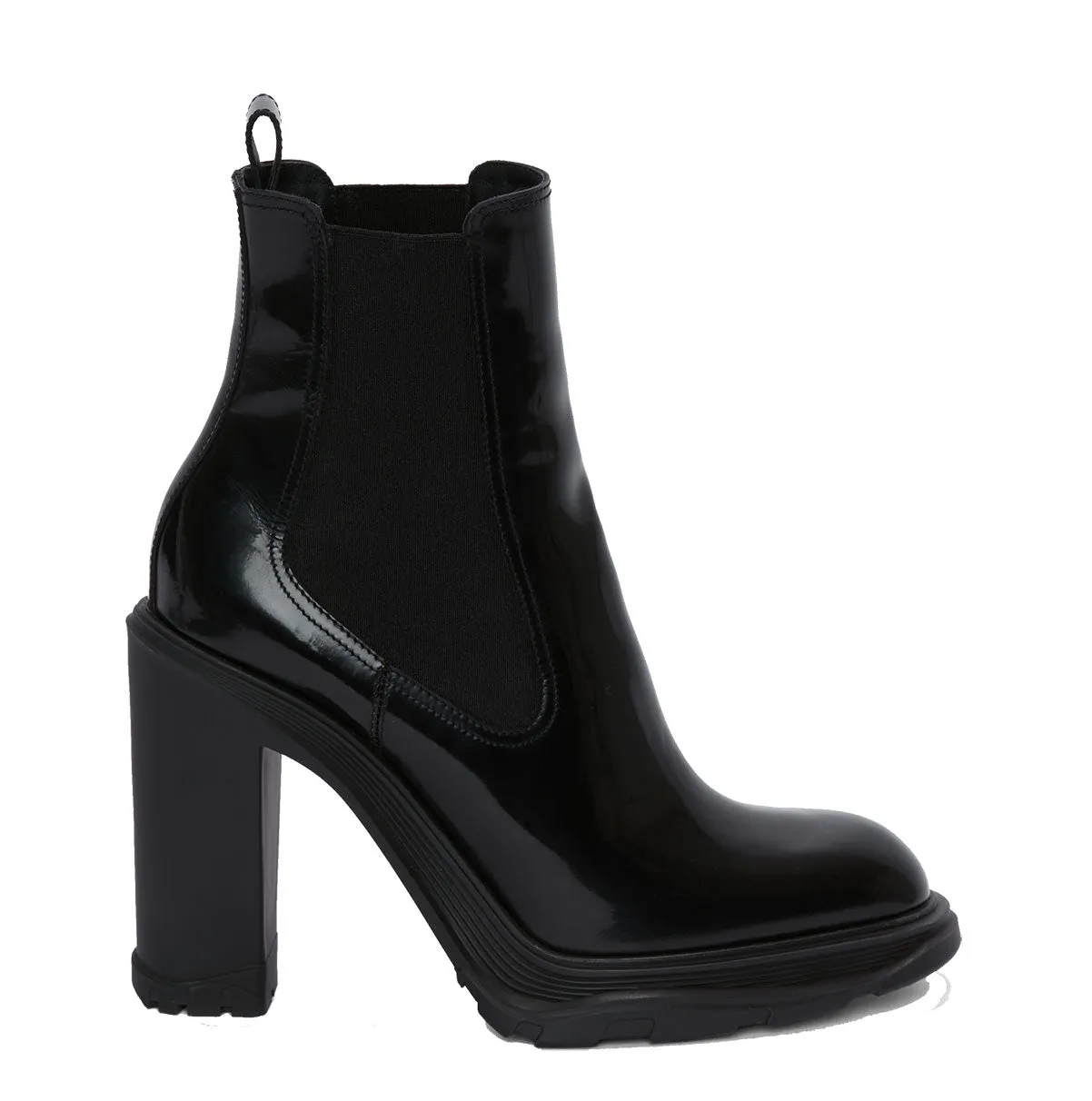 Tread Heel Chelsea Boots, Black