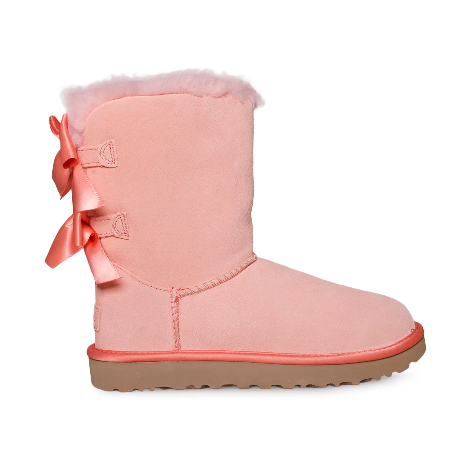 UGG Bailey Bow Satin Starfish Pink Boots - Women's