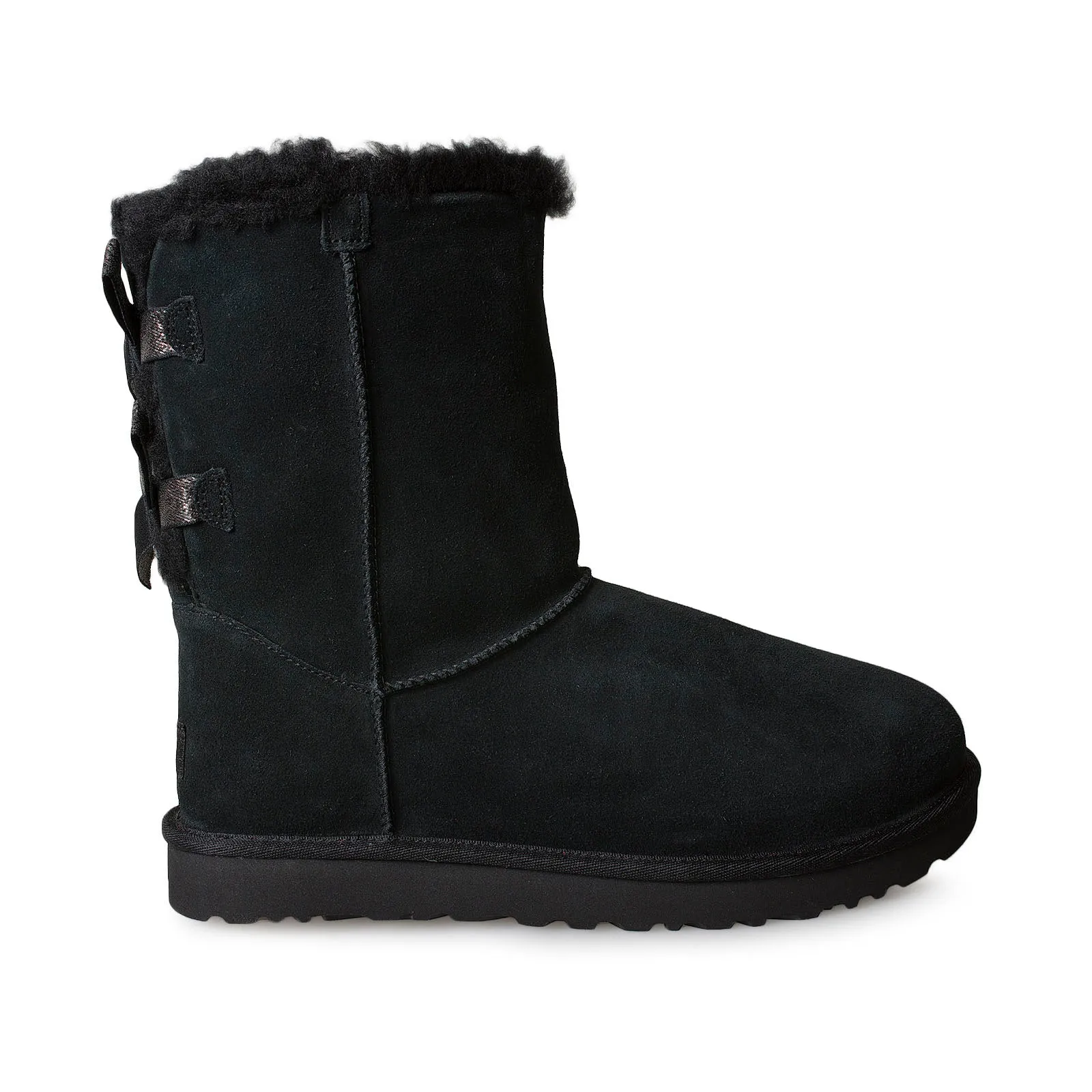 UGG Bailey Bow Sparkler Black Boots - Women's