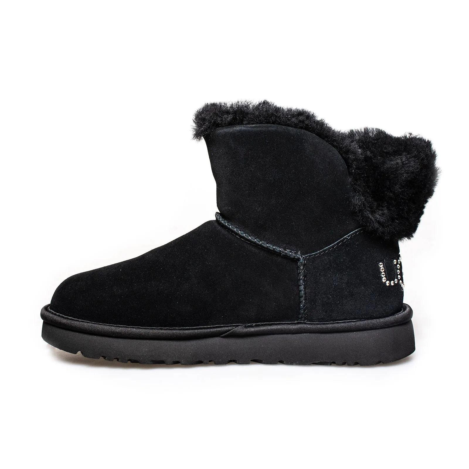 UGG Classic Bling Mini Black Boots - Women's