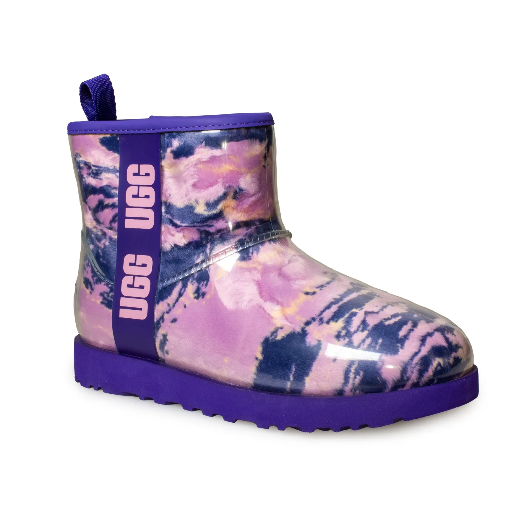 UGG Classic Clear Mini Marble Violet Night Boots - Women's