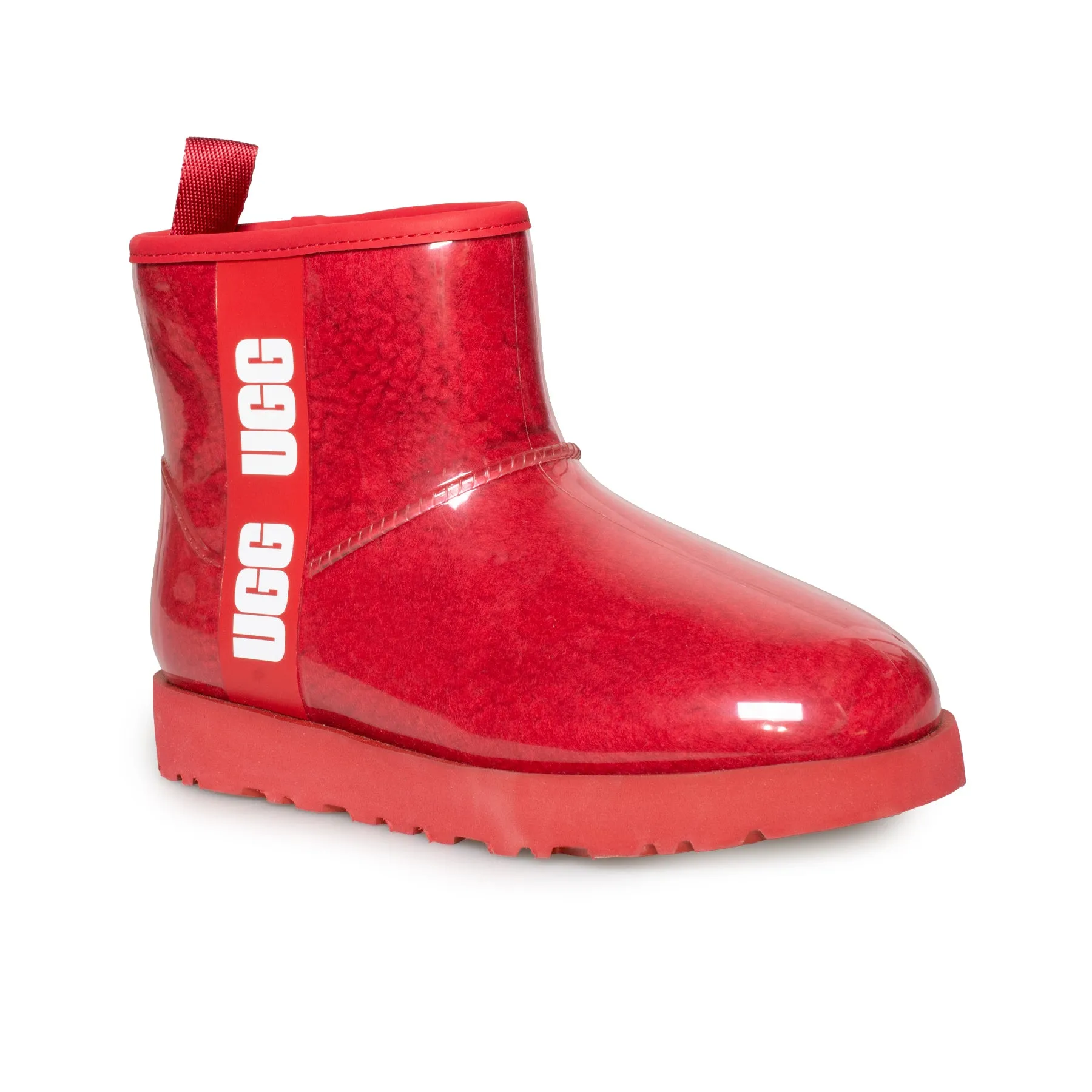 UGG Classic Clear Mini Samba Red Boots - Women's