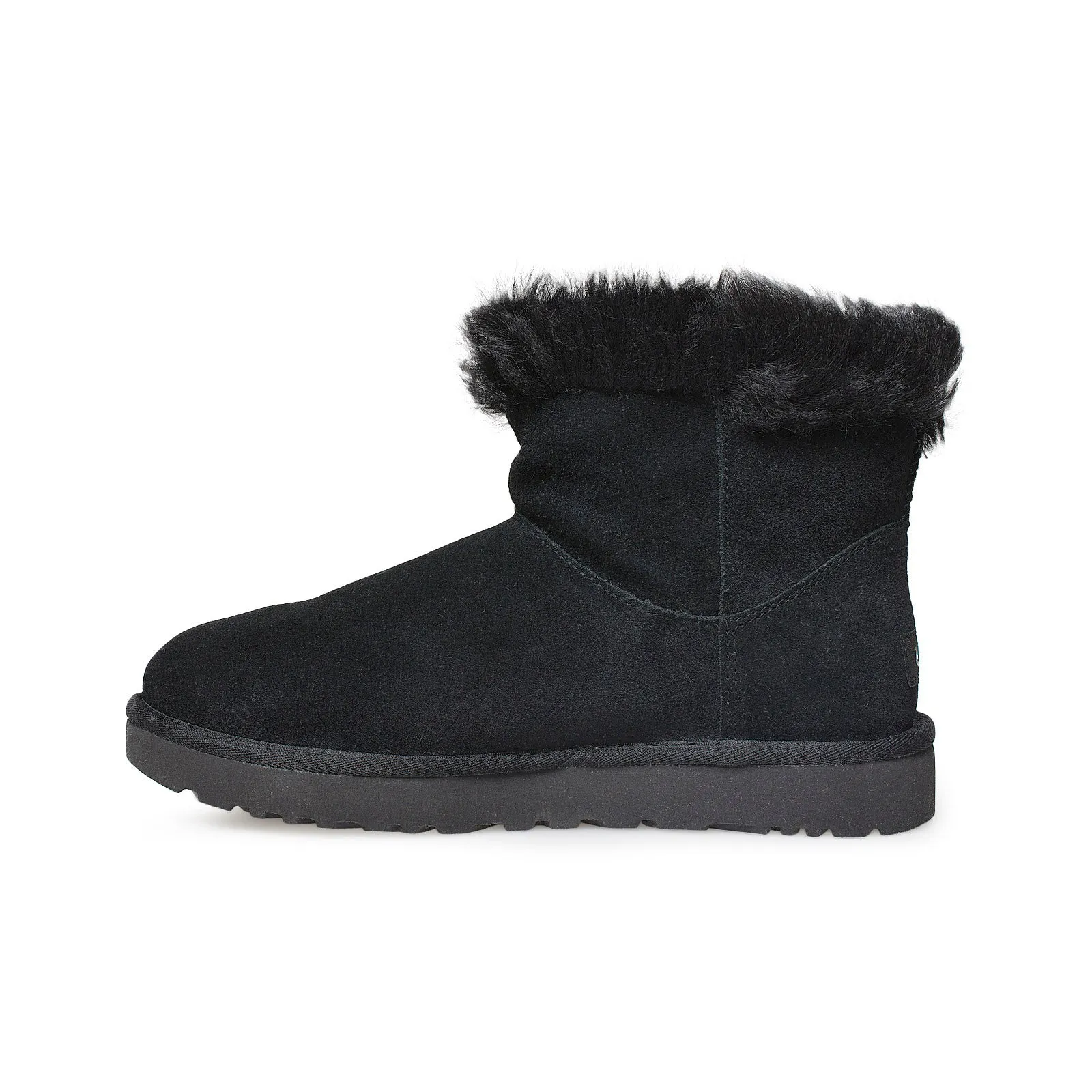 UGG Classic Fluff Pin Mini Black Boots - Women's