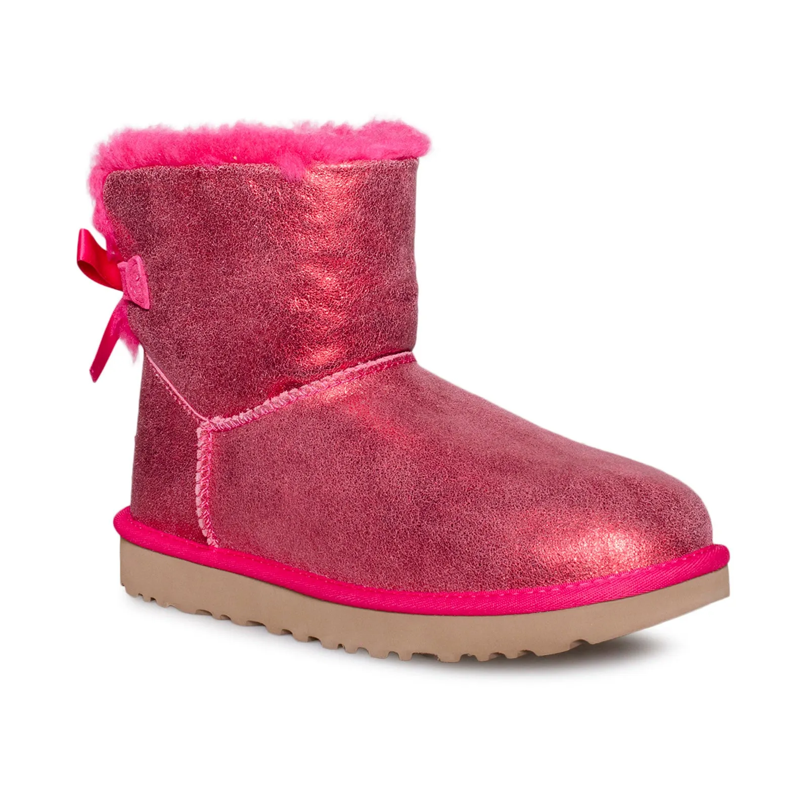 UGG Mini Bailey Bow Glisten Radish Boots - Women's