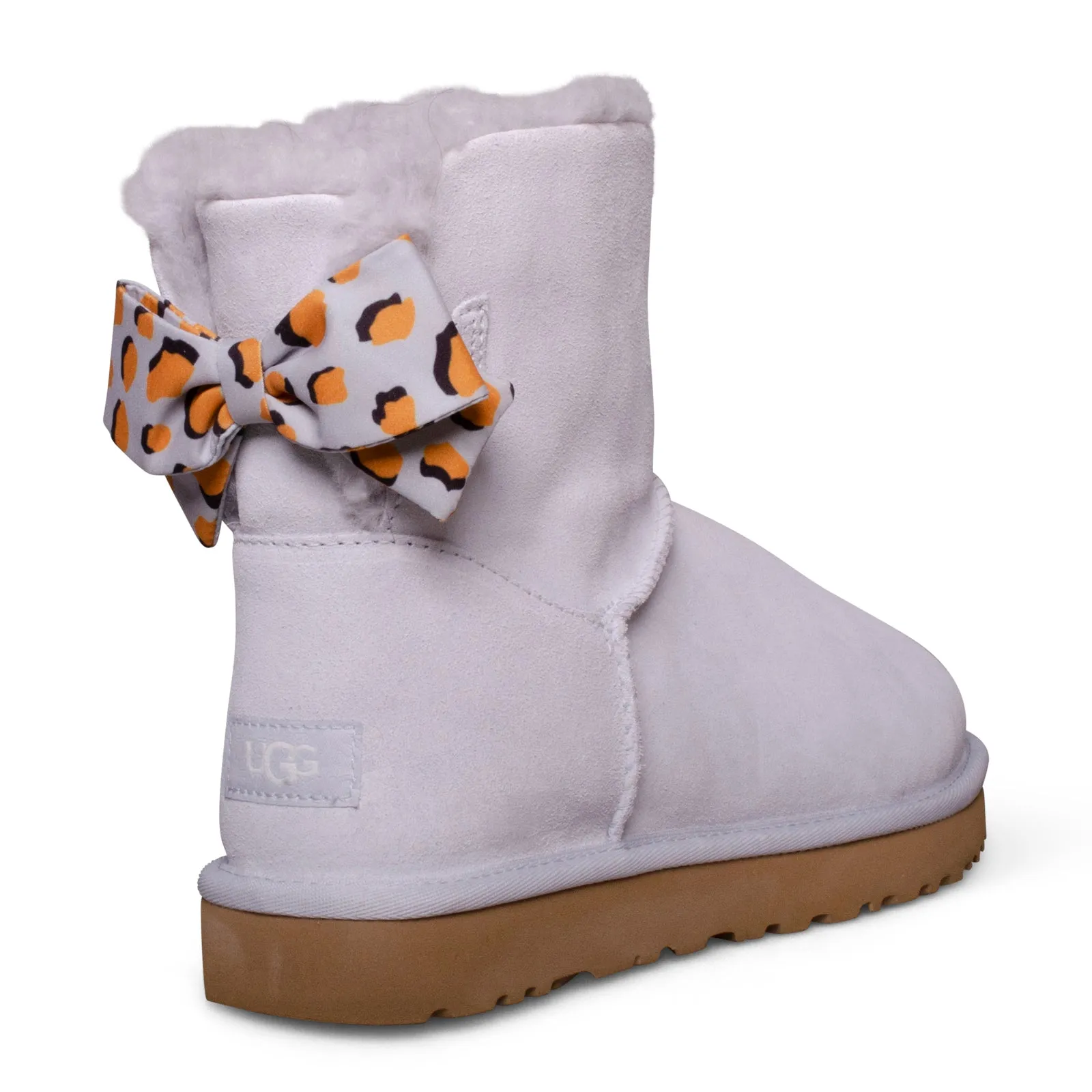 UGG Mini Bailey Bow Retro Spots Grey Boots - Women's