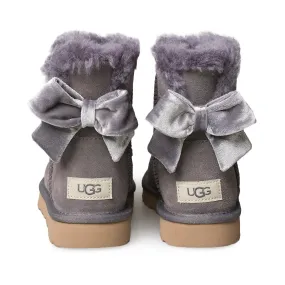 UGG Mini Bailey Bow Velvet Ribbon Nightfall Boots - Women's