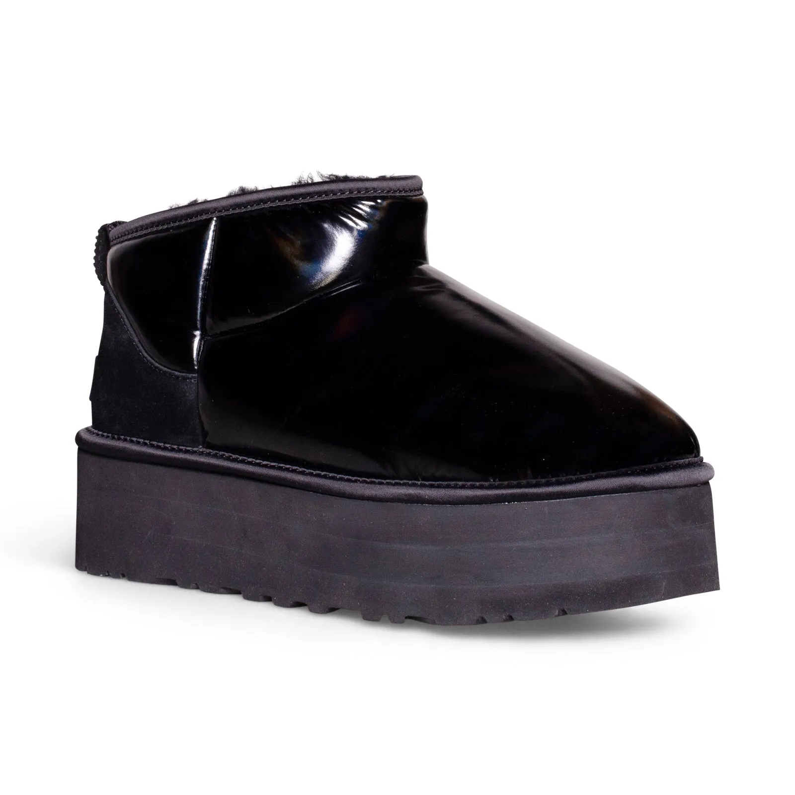 Sure! Here’s an optimized title for the e-commerce product:

Women’s UGG Ultra Mini Platform Hi Shine Black Boots for Stylish Comfort