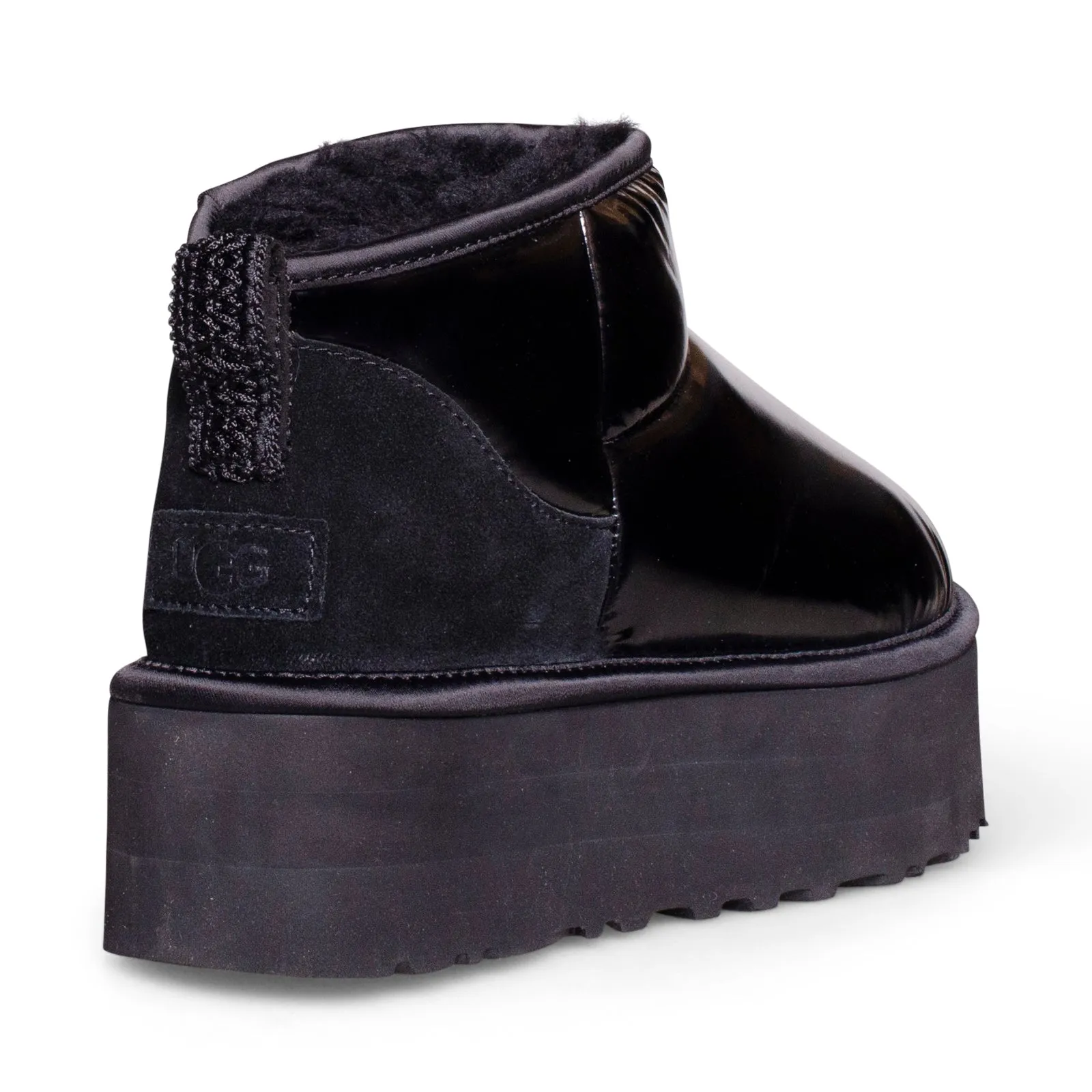 Sure! Here’s an optimized title for the e-commerce product:

Women’s UGG Ultra Mini Platform Hi Shine Black Boots for Stylish Comfort