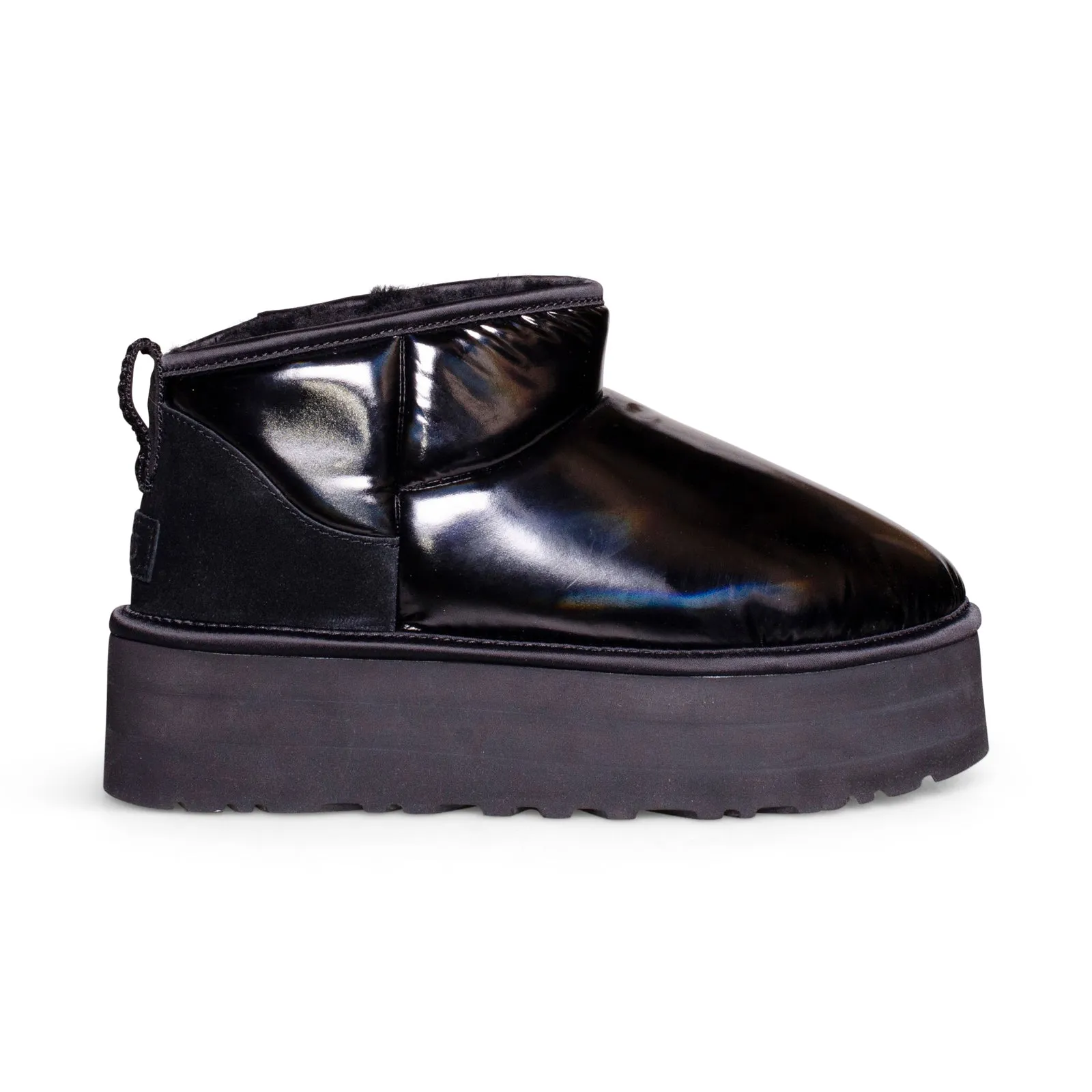 Sure! Here’s an optimized title for the e-commerce product:

Women’s UGG Ultra Mini Platform Hi Shine Black Boots for Stylish Comfort